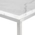 Verona Bar Table (Long - White with Silver Base)