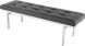 Louve Occasional Bench (Long - Black with Silver Base)