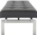Louve Occasional Bench (Long - Black with Silver Base)