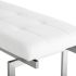 Louve Occasional Bench (Long - White with Silver Base)
