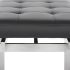 Louve Occasional Bench (Short - Black with Silver Base)