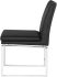 Savine Dining Chair (Leatherette - Black with Silver Frame)