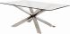 Couture Dining Table (Short - Glass with Silver Base)
