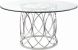 Juliette Dining Table (Medium - Glass with Silver Base)