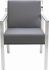 Valentine Dining Chair (Grey with Silver Frame)
