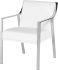 Valentine Dining Chair (White with Silver Frame)