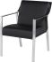 Valentine Dining Chair (Black with Silver Frame)
