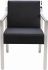 Valentine Dining Chair (Black with Silver Frame)
