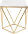 Jasmine Side Table (White with Gold Base)