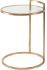 Lily Side Table (Gold with Glass Top)