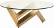 Como Coffee Table (Gold with Glass Top)