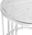 Roman Side Table (White with Silver Base)