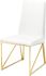 Caprice Dining Chair (White with Gold Frame)