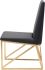 Caprice Dining Chair (Black with Gold Frame)