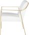 Valentine Dining Chair (White with Gold Frame)