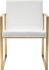 Clara Dining Chair (White with Gold Frame)