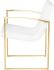 Clara Dining Chair (White with Gold Frame)