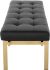 Louve Occasional Bench (Black with Gold Base)