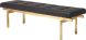 Louve Occasional Bench (Black with Gold Base)