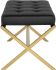 Auguste Occasional Bench (Short - Black with Gold Base)