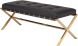 Auguste Occasional Bench (Short - Black with Gold Base)