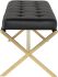 Auguste Occasional Bench (Long - Black with Gold Base)