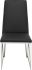 Caprice Dining Chair (Black with Silver Frame)