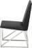 Caprice Dining Chair (Black with Silver Frame)
