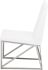 Caprice Dining Chair (White with Silver Frame)