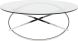 Corel Coffee Table (Glass with Silver Base)