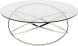 Corel Coffee Table (Glass with Silver Base)