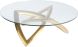 Martina Coffee Table (Gold with Glass Top)