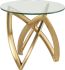 Martina Side Table (Gold with Glass Top)