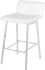 Sabrina Counter Stool (White with Silver Frame)