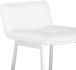 Sabrina Counter Stool (White with Silver Frame)