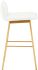 Sabrina Counter Stool (White with Gold Frame)