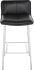 Sabrina Counter Stool (Black with Silver Frame)