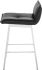 Sabrina Counter Stool (Black with Silver Frame)