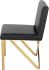 Talbot Dining Chair (Leathette - Black with Gold Frame)