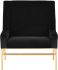 Theodore Occasional Chair (Black with Gold Frame)
