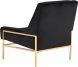 Theodore Occasional Chair (Black with Gold Frame)