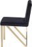 Talbot Dining Chair (Velour - Black with Gold Frame)