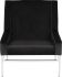 Theodore Occasional Chair (Black with Silver Frame)