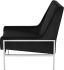 Theodore Occasional Chair (Black with Silver Frame)