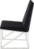 Caprice Dining Chair (Velour - Black with Silver Frame)