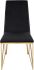 Caprice Dining Chair (Velour - Black with Gold Frame)