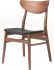 Colby Dining Chair (Black with Walnut Frame)