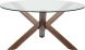 Costa Dining Table (Walnut with Glass Top)
