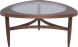 Isabelle Coffee Table (Medium - Glass with Walnut Legs)