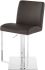 Matteo Adjustable Height Stool (Brown Leather with Silver Base)